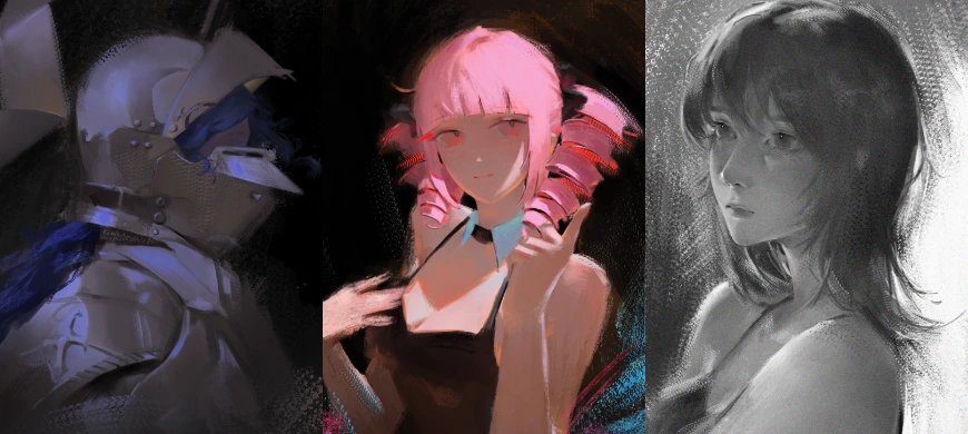 stylized portrait lighting shading guso yugo