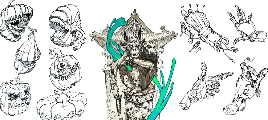 inking creature design tutorial finn stueven