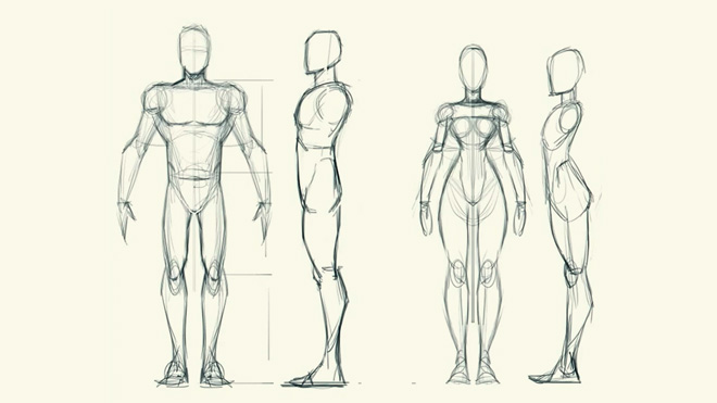 Como desenhar poses estilizadas e anatomia: como quebrar as formas