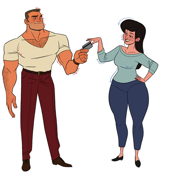 This is the difference between the main male and female characters