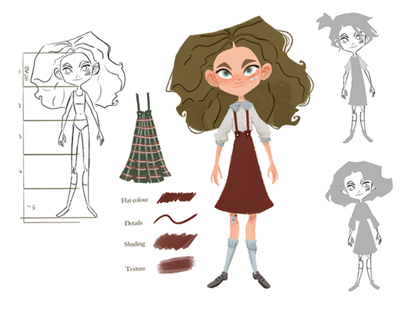 Character Design Sheet By Illustrator Maria Lia Malandrino