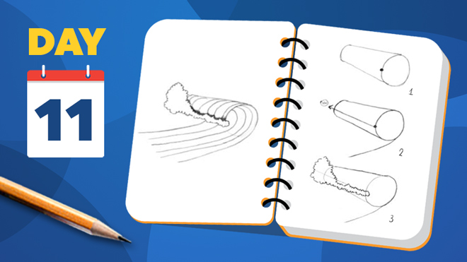 Learn to draw impressive waves and how to give forms a round shape - Easy Learn to draw impressive waves and how to give forms a round shape - Easy