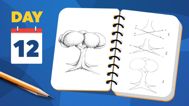 Learn to draw stately trees, the roots, trunk and leafy branches - Beginner lesson Learn to draw stately trees, the roots, trunk and leafy branches - Beginner lesson