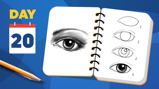 Learn the steps to drawing a lovely human eye from scratch - Beginner lesson Learn the steps to drawing a lovely human eye from scratch - Beginner lesson