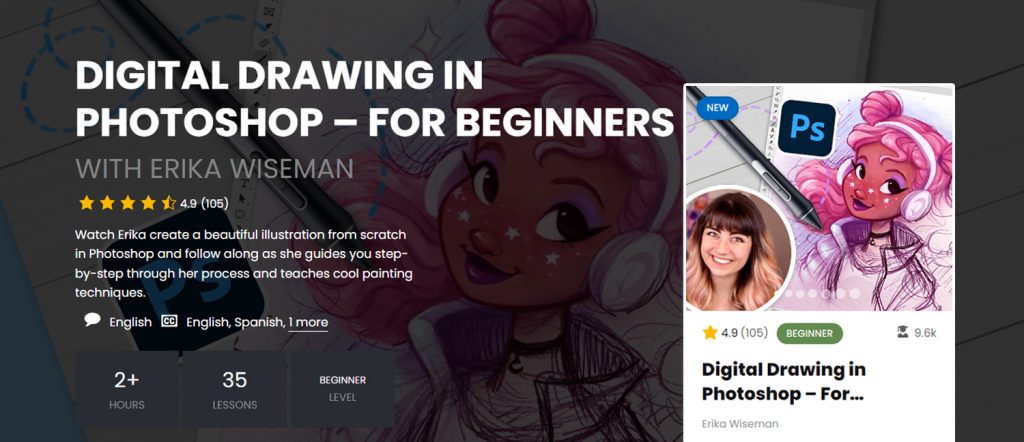 Digital Drawing in Photoshop for Beginners - Beginner level course