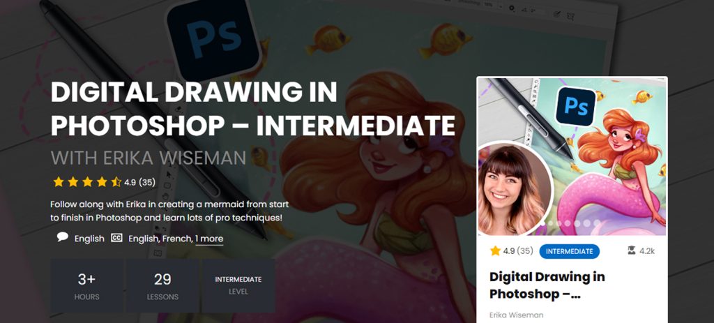 Online Illustration Course - Digital Drawing in Photoshop - Intermediate Level Course