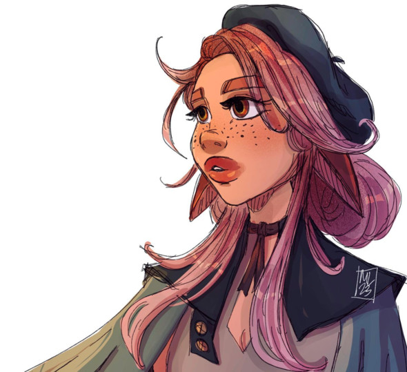 Illustration Drawing Of A Girl