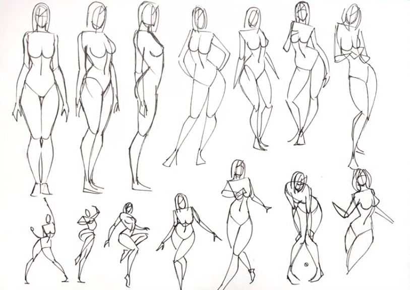 Gesture Drawing Online #007 (model Esther) - YouTube