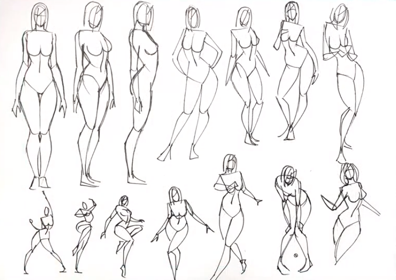 Anatomy TRACK: Lesson 1, Gesture Drawings of Figures · Art Prof