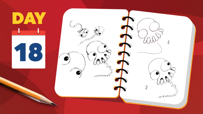 Aprenda a desenhar polvos bebês nadando - Lição para iniciantes Aprenda a desenhar polvos bebês nadando - Lição para iniciantes