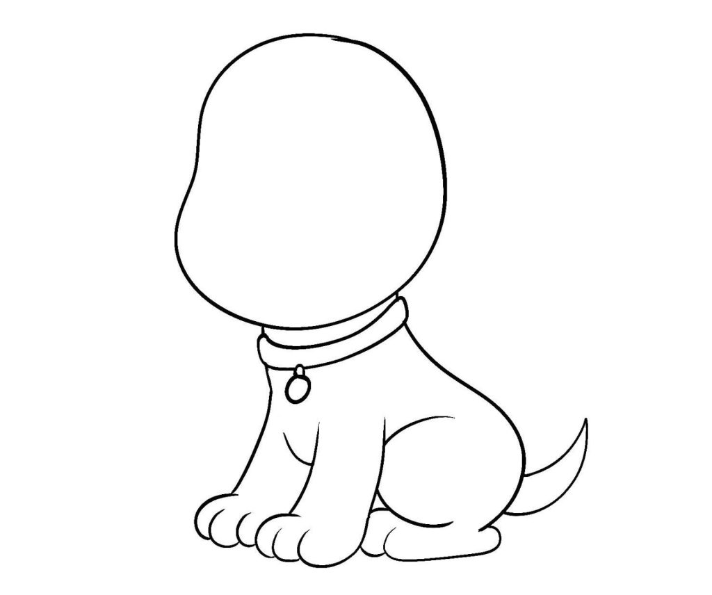 Simple Dog Drawing Step by Step - How to draw a cartoon dog easy for  beginners