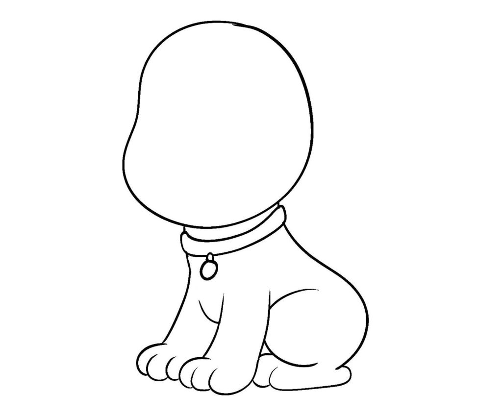 Sketch A Curved Line For The Back Leg