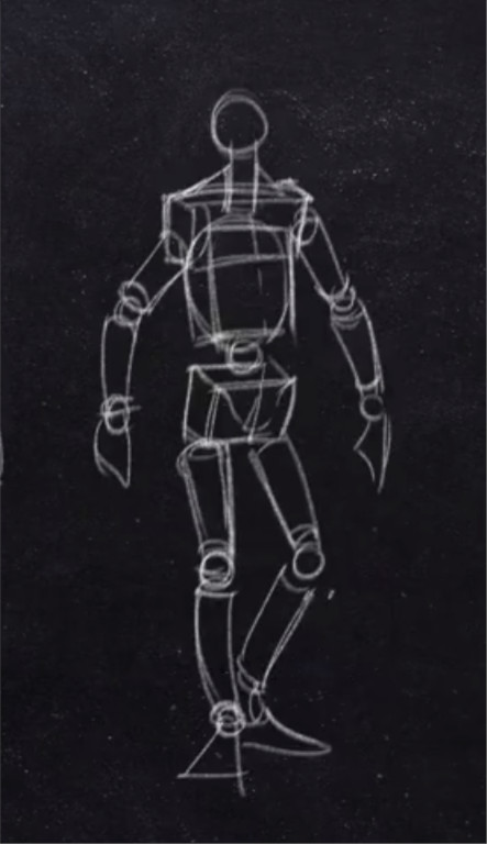 Drawing Geometric Shapes Adds Volume To The Stick Figure