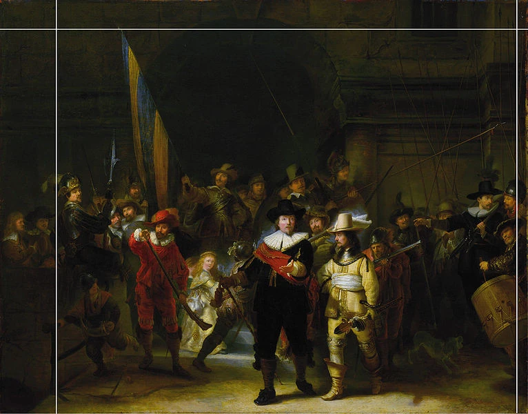 An image showcasing the concept of emphasis in art composition, highlighting how focal points are created through contrasting elements, leading the viewer's eye to the most important parts of the artwork and enhancing its overall impact.