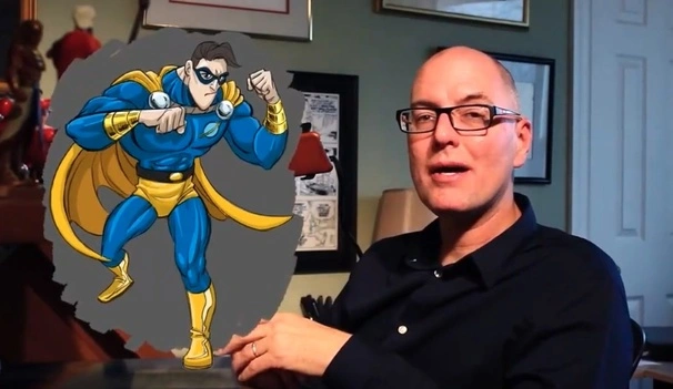 Tom Bancroft explaining how to draw a male superhero