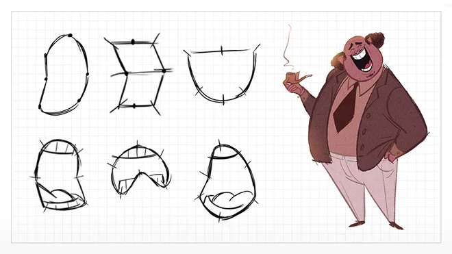 Draw mouth shapes for beginners