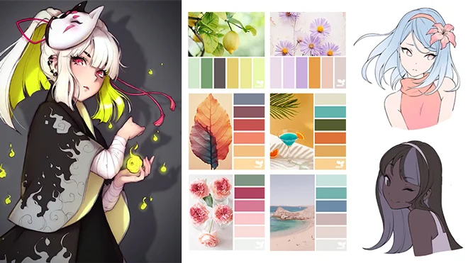 Choose colors for manga artwork Choose colors for manga artwork