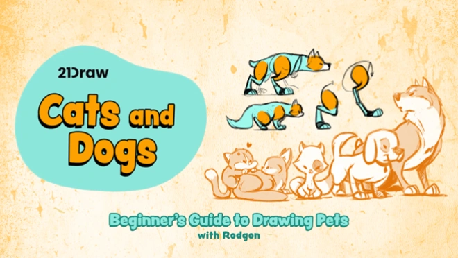 how to draw dogs and cats for beginner artists