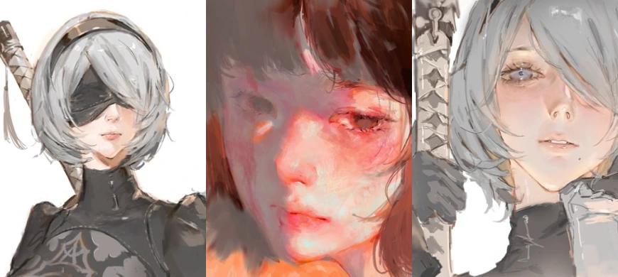 stylized portrait lighting shading guso yugo
